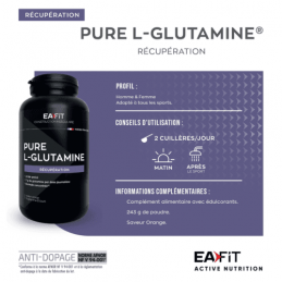 PURE Glutamine de marque eafit