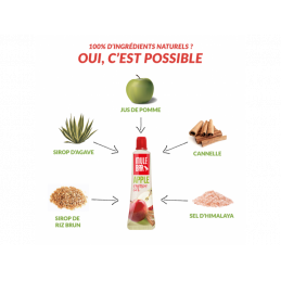 Gel énergétique mulebar saveur pomme vegan de marque française