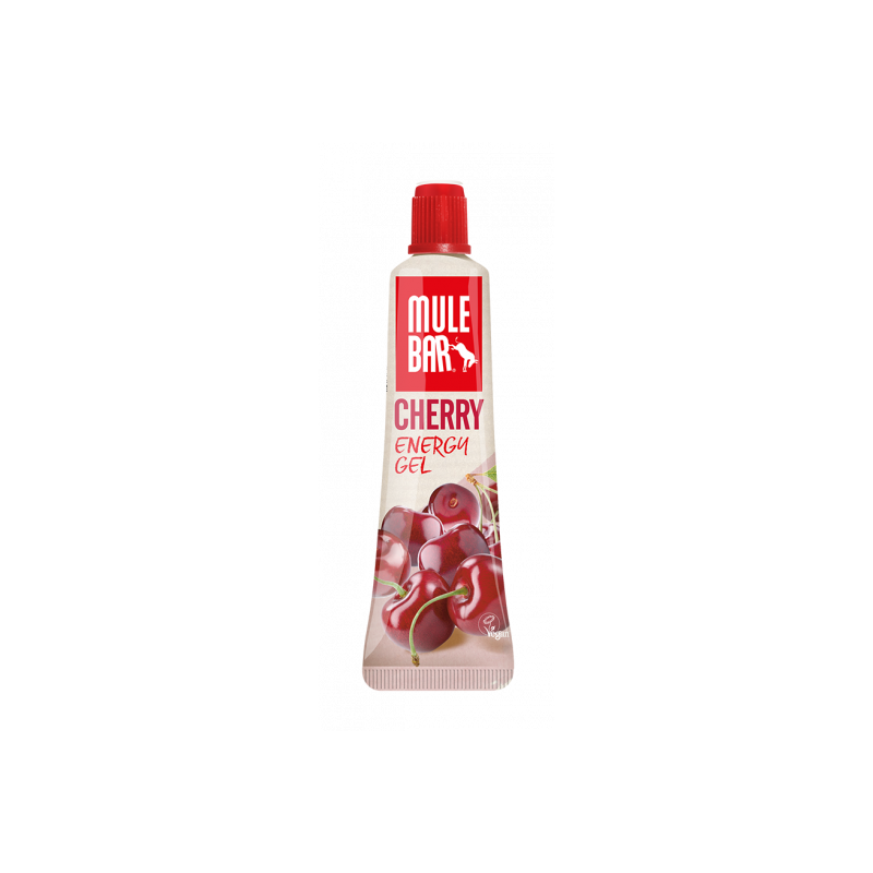 Gel énergétique mulebar saveur cerise végan de marque française